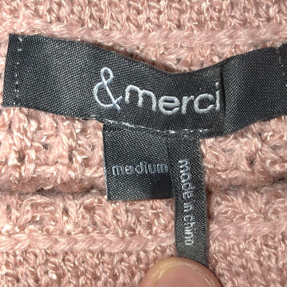 Dusty Pink/Blush Off The Shoulder Sweater - Picture 4 of 6